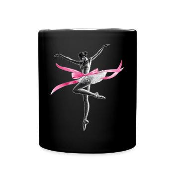 Coquette Bow Ballerine Danse Ballet Danseuse - Mug uni - noir - Devant