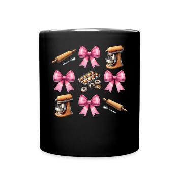 Coquette Bogen Backen Werkzeuge Bäcker Mom Mütter - Tasse einfarbig - Schwarz - Vorne