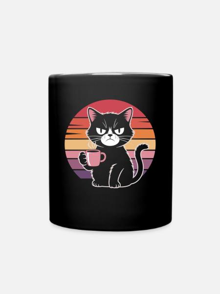 Miese Laune, guter Kaffee - Tasse einfarbig - Schwarz