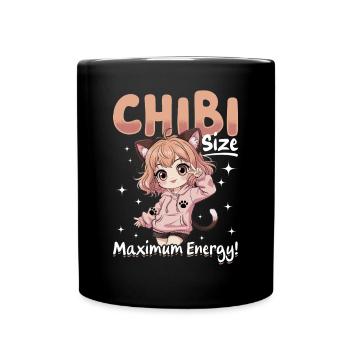 Anime Chibi Kawaii - Mug uni - noir - Devant