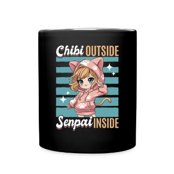 Anime Chibi Kawaii - Full Colour Mug - black - Front