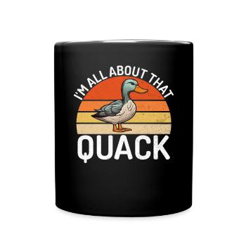 Duck Gifts for Duck Lovers - Full Colour Mug - black - Front