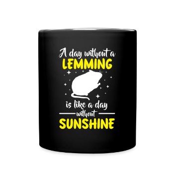 Lemming Vole Life Without Lemming - Full Colour Mug - black - Front