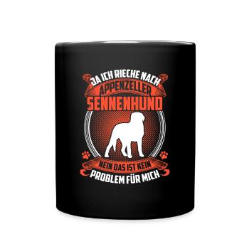 Rieche nach Sennenhund Appenzeller Sennenhund - Tasse einfarbig - Schwarz - Vorne