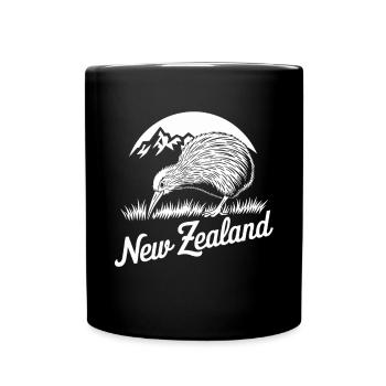 Nouvelle-Zélande Kiwi Mountains Nature Adventure Design - Mug uni - noir - Devant