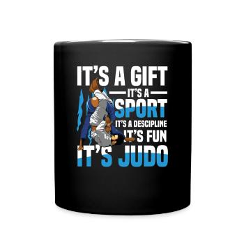 Judo: Geschenk, Sport, Disziplin, Spaß - Tasse einfarbig - Schwarz - Vorne