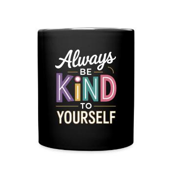 Psychische Gesundheit Mental Health - Tasse einfarbig - Schwarz - Vorne