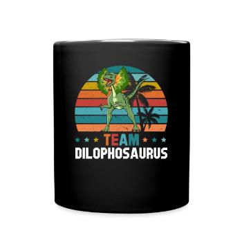Dinosaur Funny Dino Lover - Team Dilophosaurus - Full Colour Mug - black - Front