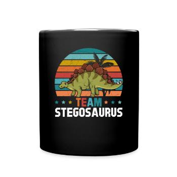 Dinosaur Funny Dino Lover - Team Stegosaurus - Full Colour Mug - black - Front