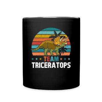 Dinosaur Funny Dino Lover - Team Triceratops - Full Colour Mug - black - Front