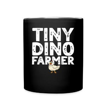 Petit dino fermier - Dinosaure Drôle Dino Farmer - Mug uni - noir - Devant