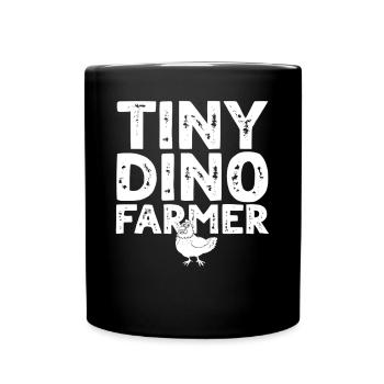 Dino Funny Dinosaur Farmer - Tiny dino farmer - Tasse einfarbig - Schwarz - Vorne