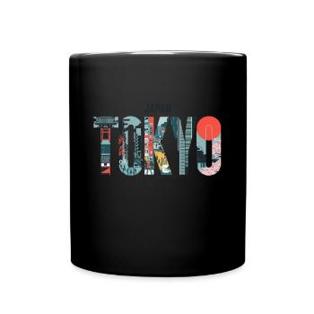 Japan Tokyo Cityscape Travel Adventure - Full Colour Mug - black - Front
