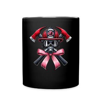 Coquette Bow Pompier Maman Pompier - Mug uni - noir - Devant