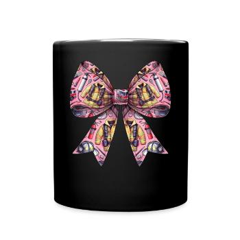 Coquette Bow Brandbekämpfung Feuerwehrausrüstung - Tasse einfarbig - Schwarz - Vorne