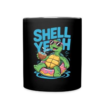 Shell yeah – Chill Turtle - Mug uni - noir - Devant