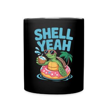L’été en style – Turtle Time - Mug uni - noir - Devant