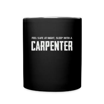 Se sentir en sécurité en dormant avec un menuisier - Mug uni - noir - Devant
