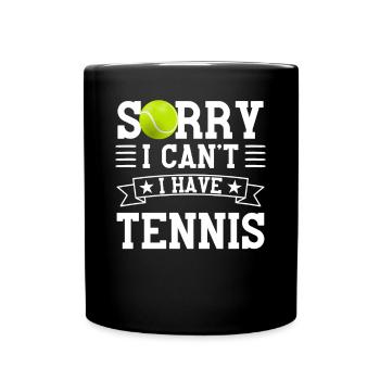 Funny Tennis Saying Tennis Player - Full Colour Mug - black - Front