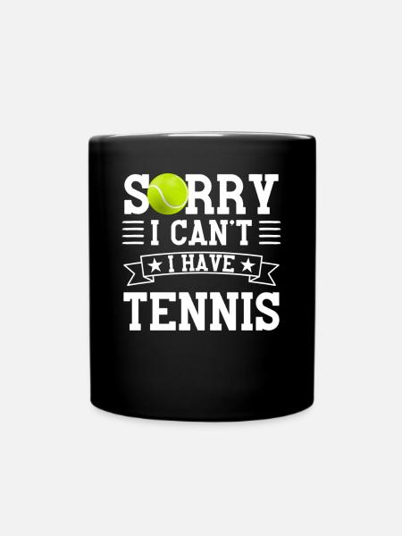 Funny Tennis Saying Tennis Player - Full Colour Mug - black