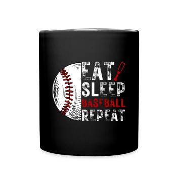 Funny Baseball Saying Baseball Team - Full Colour Mug - black - Front
