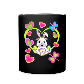 Pâques Pâques Lapin Rétro Lapins Lapin Années 80 Enfant - Mug uni - noir - Devant