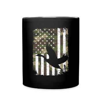 Camouflage de chasse à l’oie Drapeau américain pour les chasseurs - Mug uni - noir - Devant