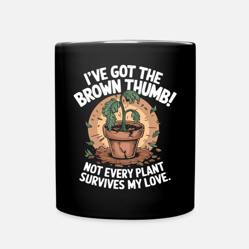 Pflanzenkiller Shirt mit Humor - Tasse einfarbig - Schwarz