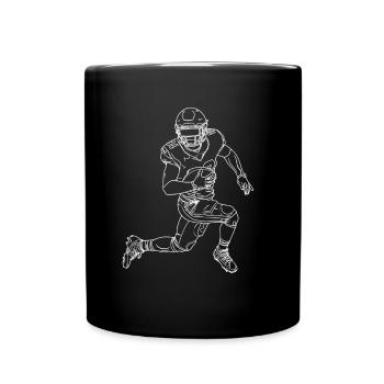 American Footballer Line Art - Full Colour Mug - black - Front