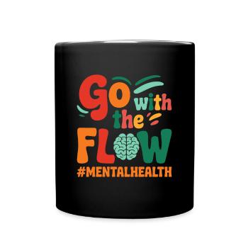 Psychische Gesundheit Mental Health - Tasse einfarbig - Schwarz - Vorne