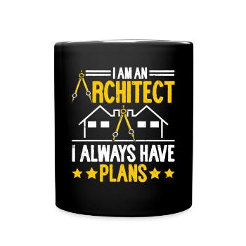 Architecte - Mug uni - noir - Devant