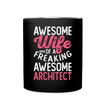 Architekt - Tasse einfarbig - Schwarz - Vorne