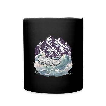 Marine Mammal Whale Fish Fish Sea - Full Colour Mug - black - Front