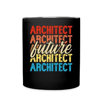 Architekt - Tasse einfarbig - Schwarz - Vorne