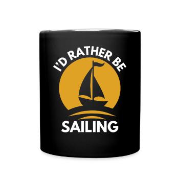 Voile Dicton Voile Humour Marin - Mug uni - noir - Devant