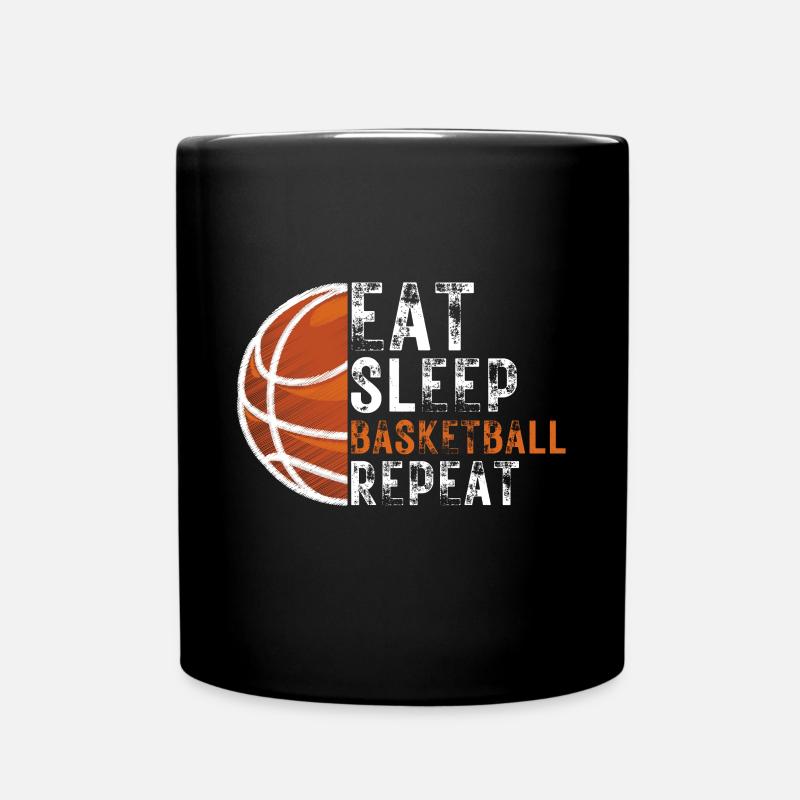 Manger dormir Basketball Répéter - Mug uni - noir