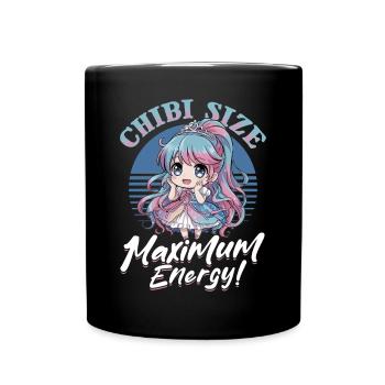 Anime Chibi Kawaii - Full Colour Mug - black - Front