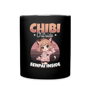 Anime Chibi Kawaii - Full Colour Mug - black - Front