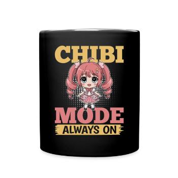Anime Chibi Kawaii - Full Colour Mug - black - Front