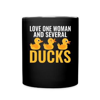 Duck Gifts for Duck Lovers - Full Colour Mug - black - Front