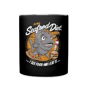 Régime alimentaire aux fruits de mer – Je vois de la nourriture - Mug uni - noir - Devant