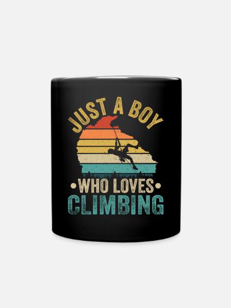 Juste un garçon qui aime grimper - Mug uni - noir