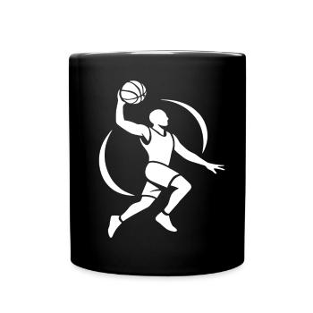 Basketballspieler - Tasse einfarbig - Schwarz - Vorne