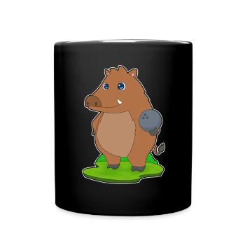Boar Bowling Boule de bowling - Mug uni - noir - Devant