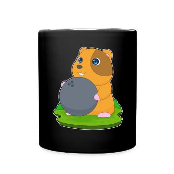 Hamster Bowling Bowling Ball - Full Colour Mug - black - Front