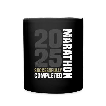 Marathon 2025 - Tasse einfarbig - Schwarz - Vorne