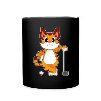 Tiger Golf Golfschläger - Tasse einfarbig - Schwarz - Vorne