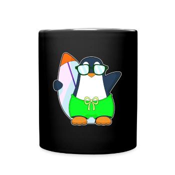 Été de surf Penguin - Mug uni - noir - Devant