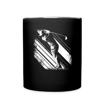 Golfer Grafik - Tasse einfarbig - Schwarz - Vorne