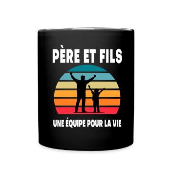 père et fils papa complices vintage duo assorti - Mug uni - noir - Devant
